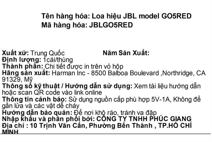 Loa Bluetooth JBL Go 5 Màu Đỏ