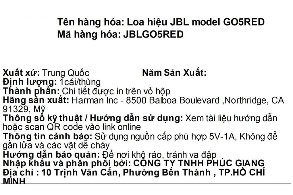 Loa Bluetooth JBL Go 5 - 6