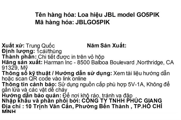Loa Bluetooth JBL Go 5 Màu Hồng