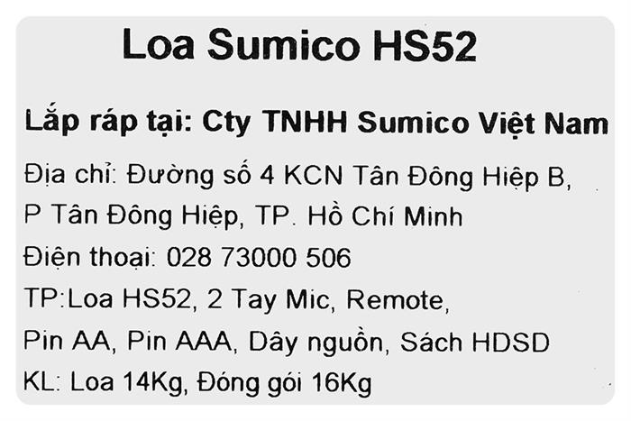 Loa karaoke Sumico All-in-one HS52 150W Màu Đen - Cam