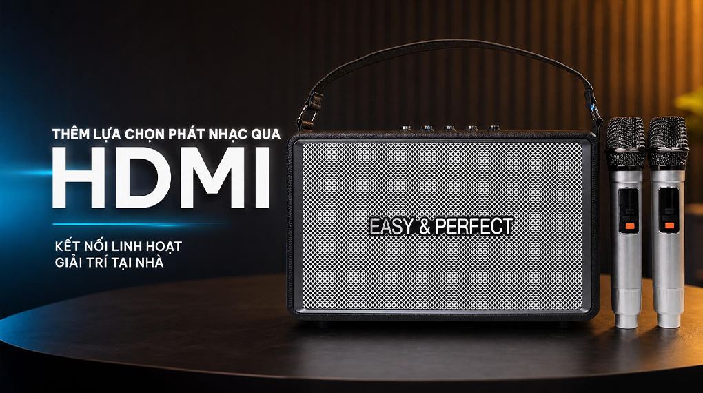 Loa karaoke xách tay Easy & Perfect EP-Votrex 160W Màu Đen