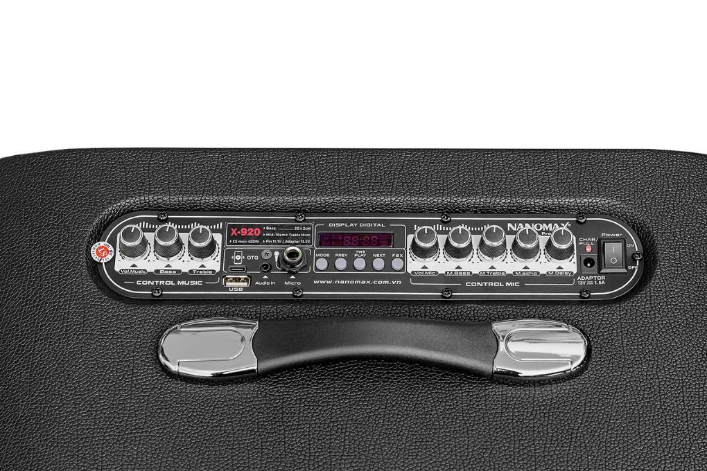 Loa karaoke xách tay Nanomax X-920 420W Màu Đen