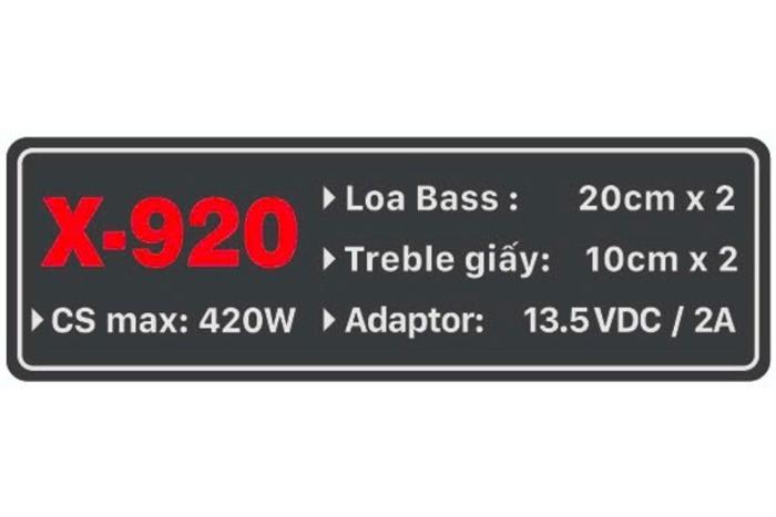 Loa karaoke xách tay Nanomax X-920 420W Màu Đen