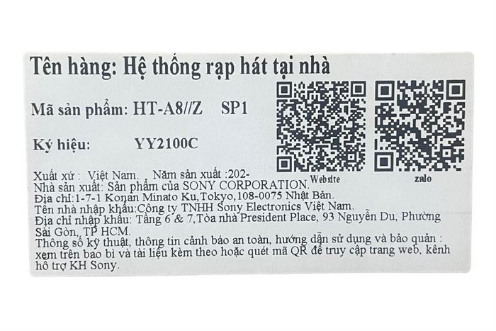 Bộ loa thanh Sony BRAVIA Theatre Trio HT-A8 450W Màu Đen