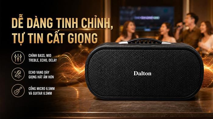 Loa karaoke xách tay Dalton Apollo LS26 450W Màu Đen
