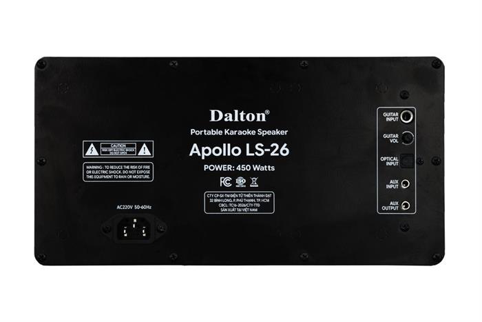 Loa karaoke xách tay Dalton Apollo LS26 450W Màu Đen