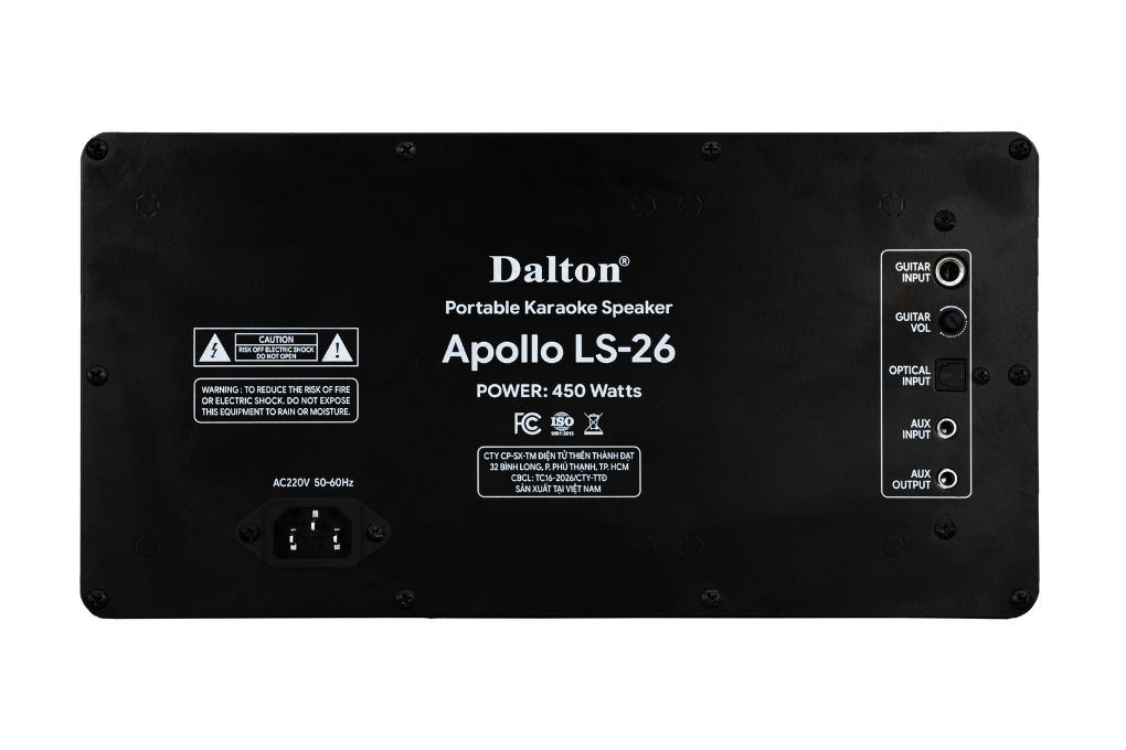 Loa karaoke xách tay Dalton Apollo LS26 450W Màu Đen