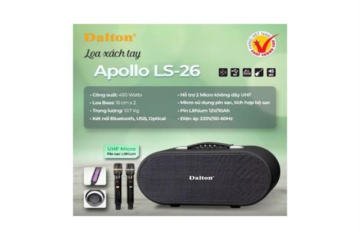 Loa karaoke xách tay Dalton Apollo LS26 450W Màu Đen