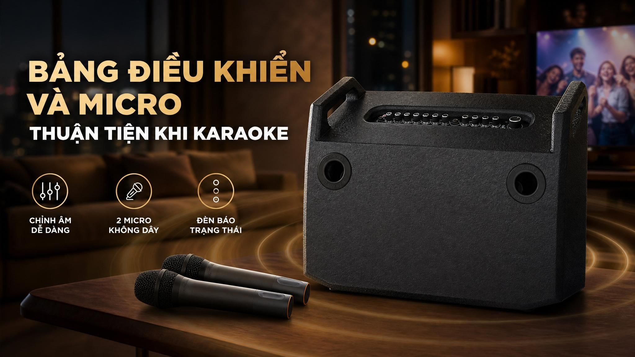 Loa kéo karaoke Dalton PartyPro 215 1800W Màu Đen - Xám
