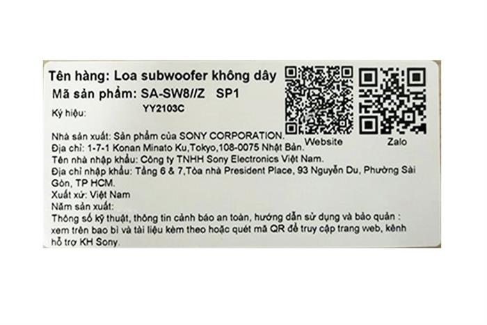 Loa siêu trầm không dây Sony BRAVIA Theatre Sub 8 SA-SW8 300W Màu Đen