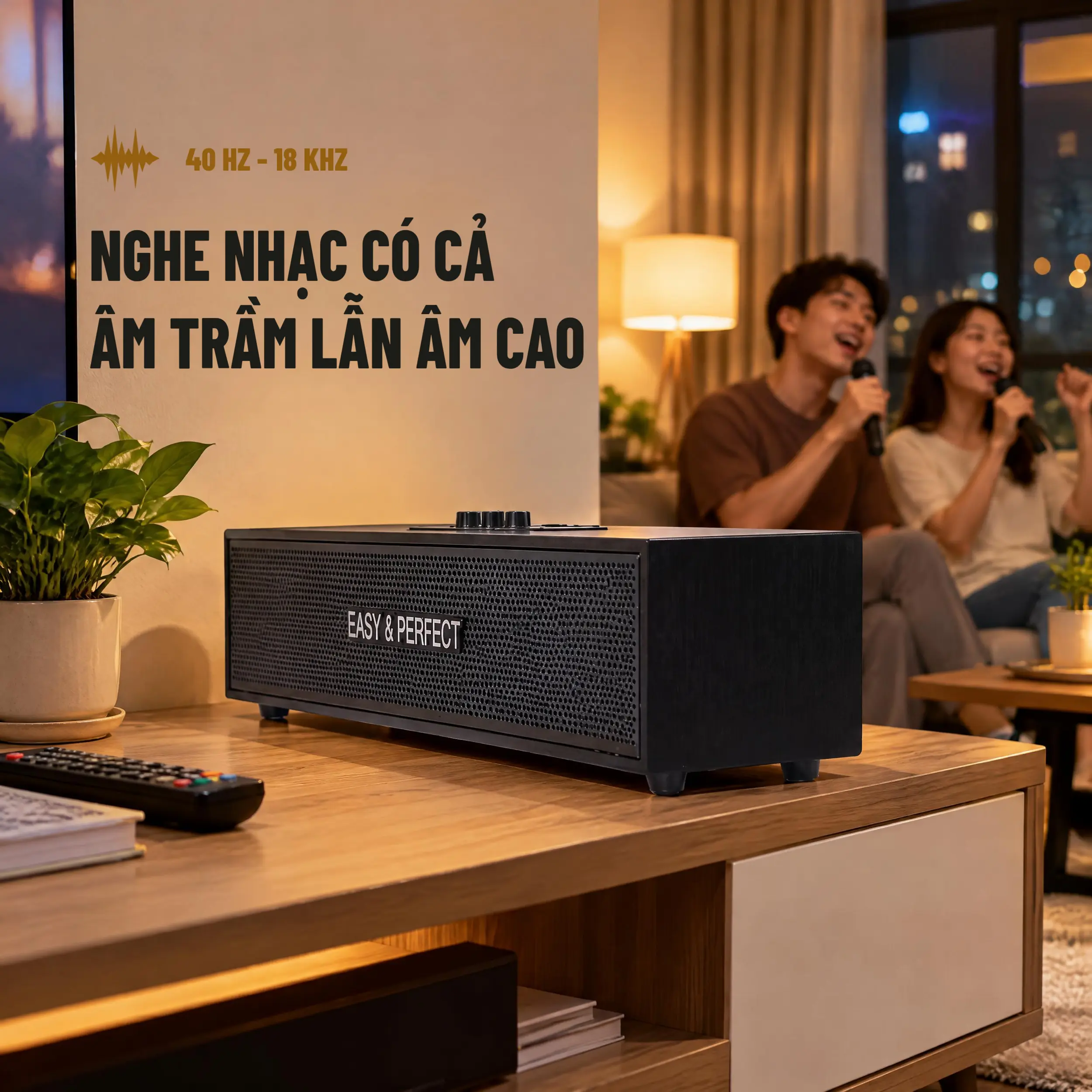 Loa karaoke xách tay Easy & Perfect Zyron 10W Đen