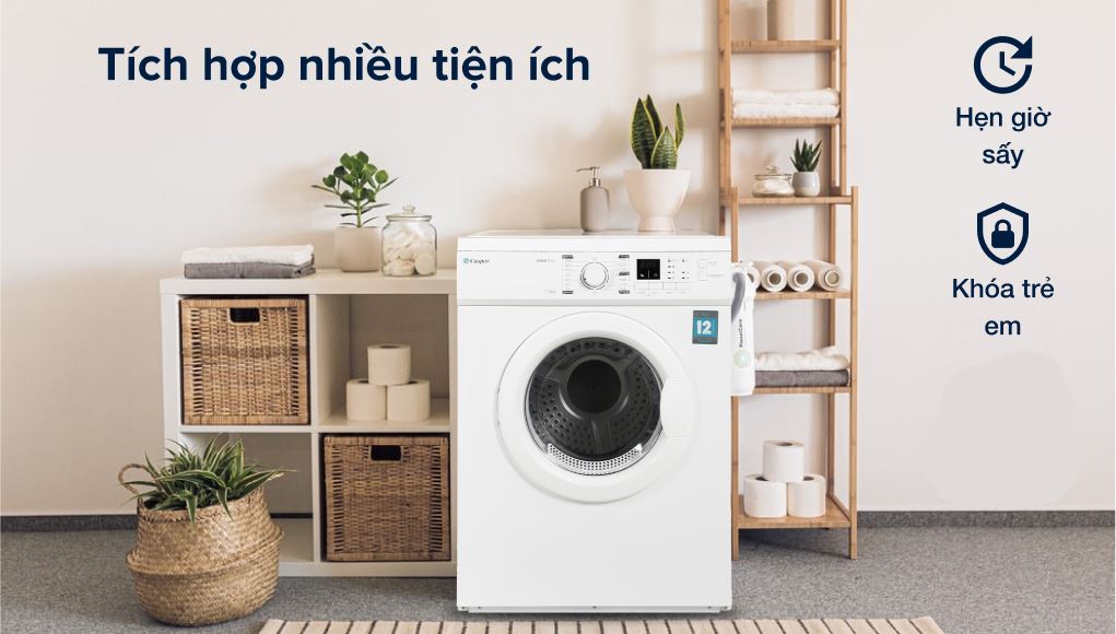 Máy sấy thông hơi Casper 7.2 kg TD-72VWD - Tiện ích