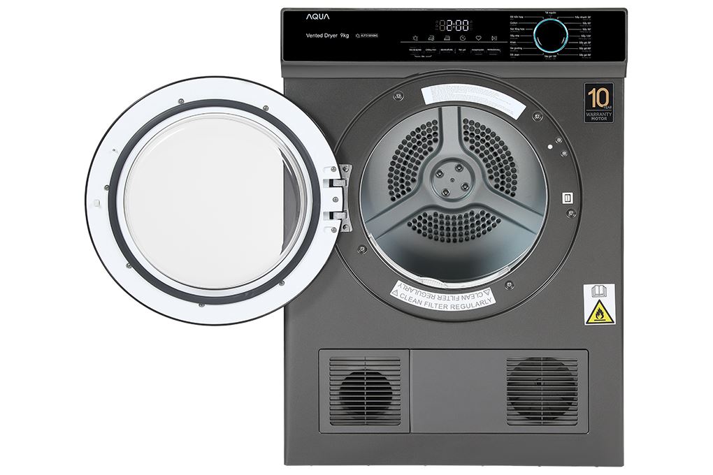 Máy sấy thông hơi Aqua 9 kg AQH-V901K PS Màu Đen