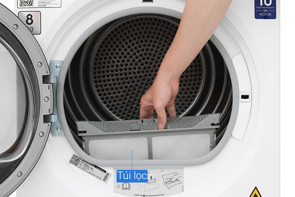 Máy sấy bơm nhiệt Electrolux UltimateCare 8 kg EDH803J5WC Màu Trắng