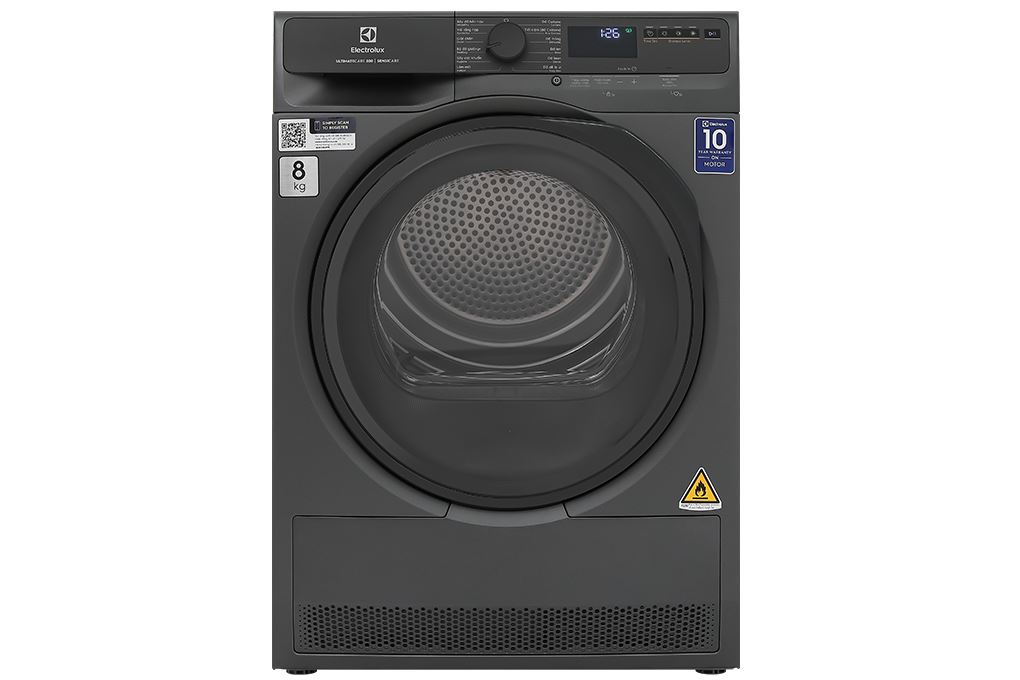 Máy sấy bơm nhiệt Electrolux UltimateCare 8 kg EDH803J5SC Màu Đen - Xám