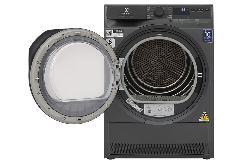 Máy sấy bơm nhiệt Electrolux UltimateCare 8 kg EDH803J5SC Màu Đen - Xám