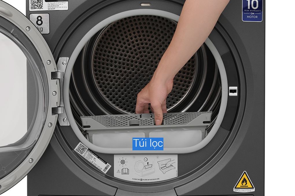Máy sấy bơm nhiệt Electrolux UltimateCare 8 kg EDH803J5SC Màu Đen - Xám