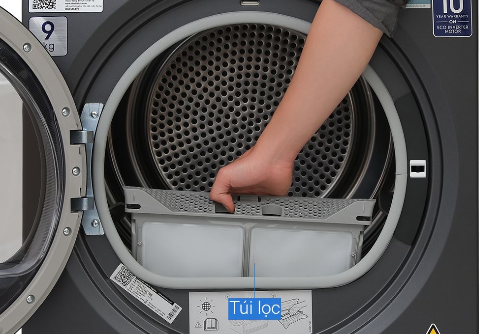 Máy sấy bơm nhiệt Electrolux UltimateCare 9 kg EDH903R7SC Màu Đen - Xám