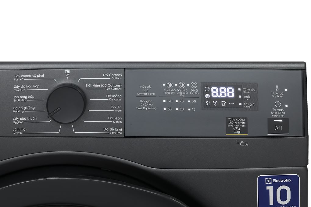 Máy sấy thông hơi Electrolux UltimateCare 9 kg EDV904N3SC Màu Đen - Xám