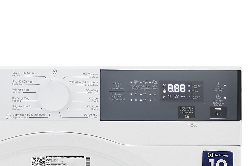 Máy sấy thông hơi Electrolux UltimateCare 9 kg EDS904H3WC Màu Trắng