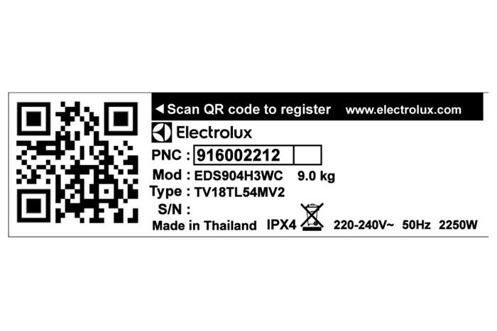 Máy sấy thông hơi Electrolux UltimateCare 9 kg EDS904H3WC