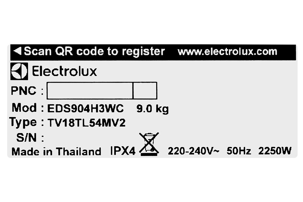 Máy sấy thông hơi Electrolux UltimateCare 9 kg EDS904H3WC Màu Trắng