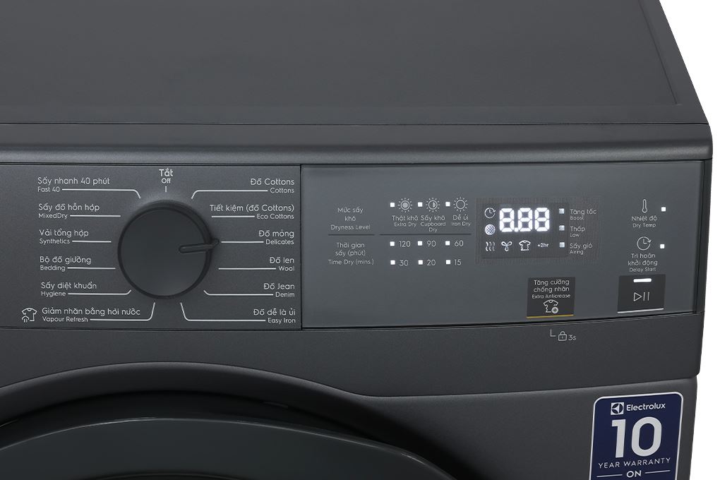 Máy sấy thông hơi Electrolux UltimateCare 9 kg EDS904N3SC Màu Đen - Xám