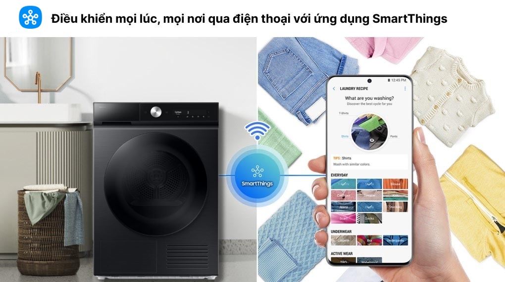 Máy sấy bơm nhiệt Samsung 10 Kg DV10BB9440GBSV - Tiện ích