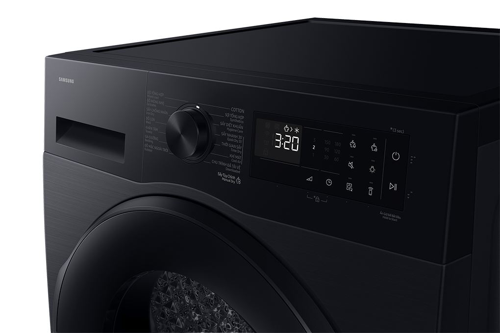 Máy sấy bơm nhiệt Samsung 9 kg DV90CGC2A0ABSV Màu Đen