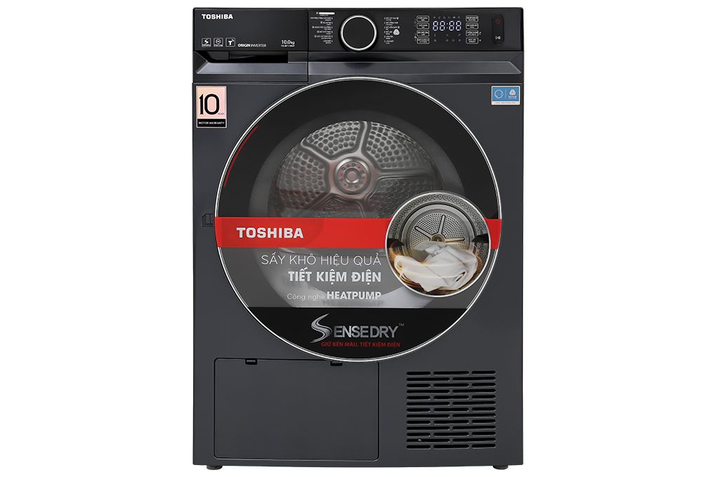 Máy sấy bơm nhiệt Toshiba 10 kg TD-BP110GHV(MG) Màu Xám đậm