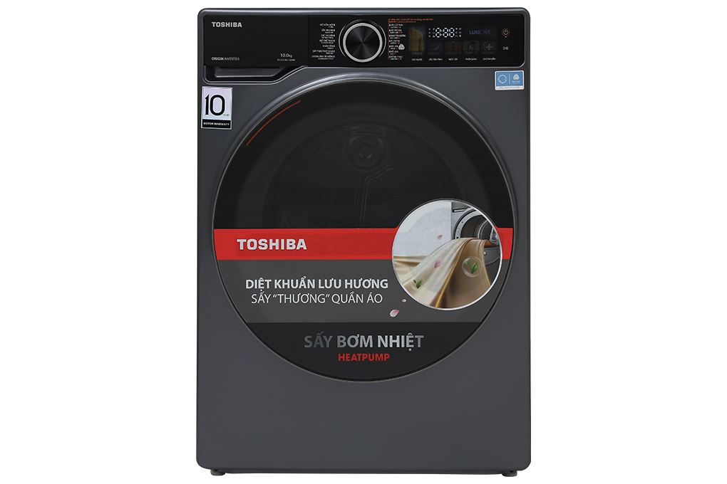 Máy sấy bơm nhiệt Toshiba 10 kg TD-T25BS110HWV(MG) Màu Xám đậm