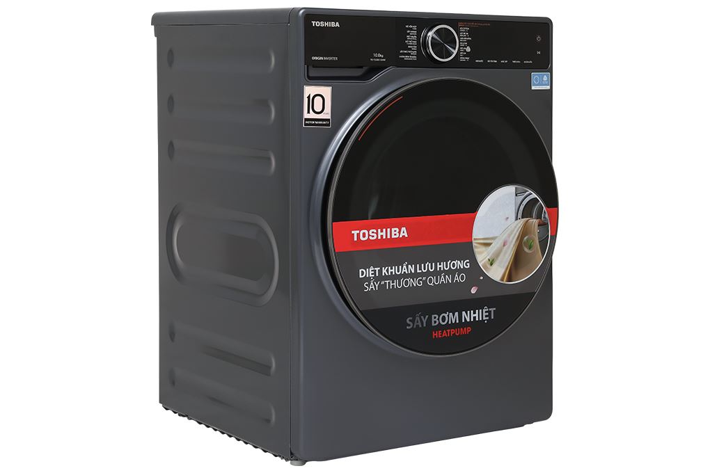 Máy sấy bơm nhiệt Toshiba 10 kg TD-T25BS110HWV(MG) Màu Xám đậm