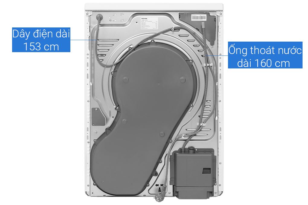 Máy sấy bơm nhiệt Toshiba 8 kg TD-T37BS90HWV(WT) - 10