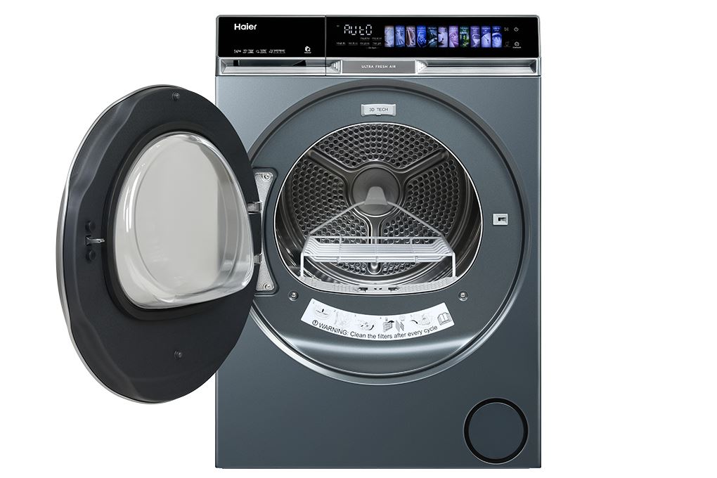 Máy sấy bơm nhiệt Haier 14 kg HD140-AR387GNU1 Màu Đen - Xám
