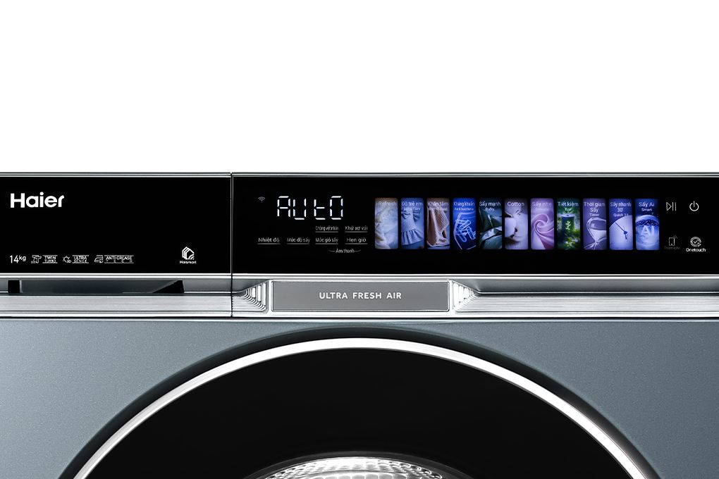 Máy sấy bơm nhiệt Haier 14 kg HD140-AR387GNU1 Màu Đen - Xám