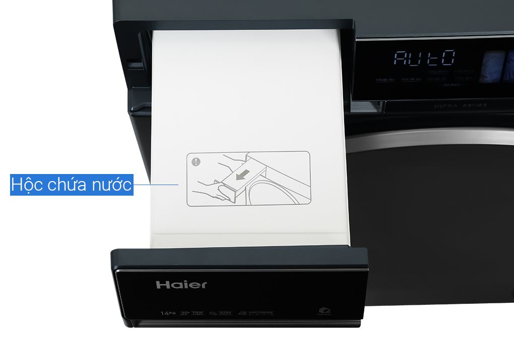 Máy sấy bơm nhiệt Haier 14 kg HD140-AR387GNU1 Màu Đen - Xám