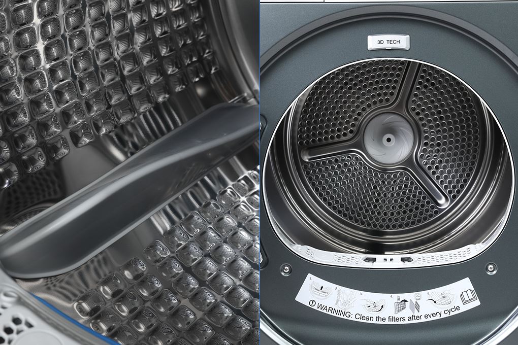 Máy sấy bơm nhiệt Haier 14 kg HD140-AR387GNU1 Màu Đen - Xám