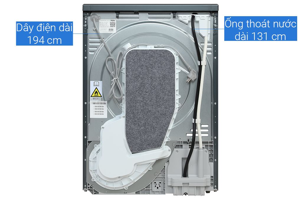 Máy sấy bơm nhiệt Haier 14 kg HD140-AR387GNU1 Màu Đen - Xám