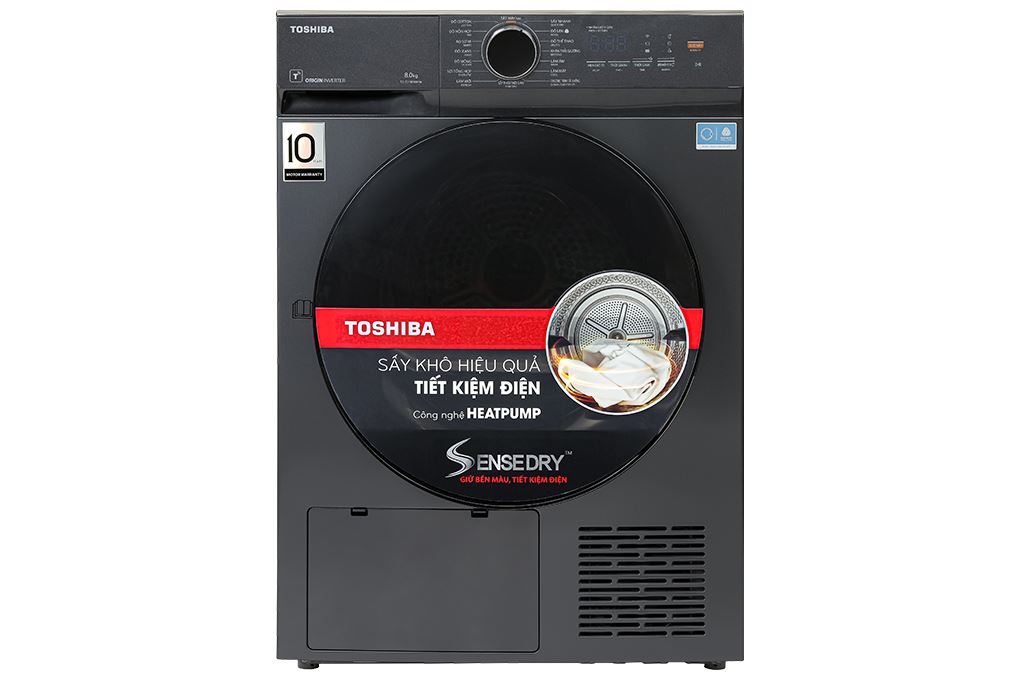 Máy sấy bơm nhiệt Toshiba 8 kg TD-T21B90HWV(MG) Màu Xám đậm