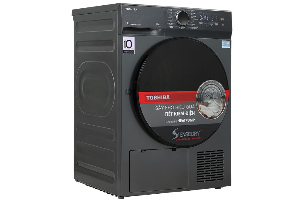 Máy sấy bơm nhiệt Toshiba 8 kg TD-T21B90HWV(MG) Màu Xám đậm