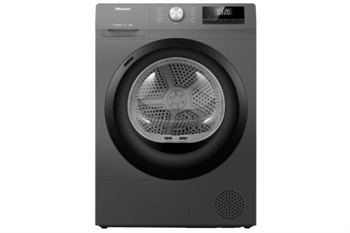 Máy sấy bơm nhiệt Hisense 8 kg DH80N1T Màu Đen