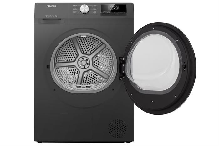 Máy sấy bơm nhiệt Hisense 8 kg DH80N1T Màu Đen