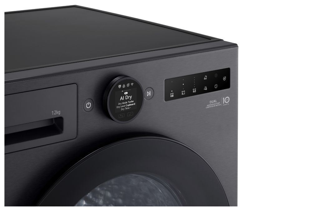 Máy sấy bơm nhiệt LG 12 kg RX12VHP3K Màu Đen