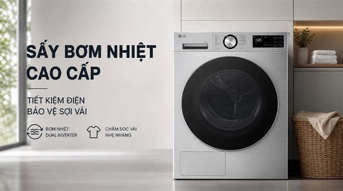 Máy sấy bơm nhiệt LG 11 kg RX11VHP5S Màu Xám