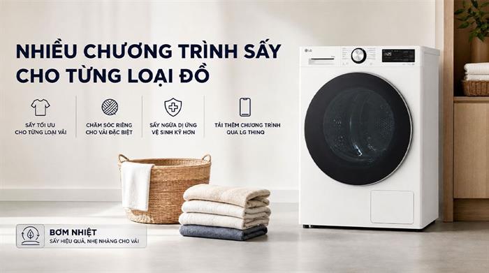 Máy sấy bơm nhiệt LG 11 kg RX11VHP5W Màu Trắng