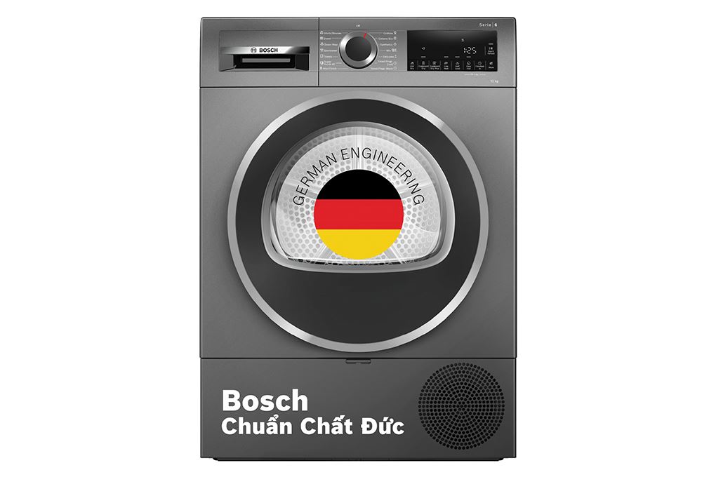 Máy sấy bơm nhiệt Bosch 10 kg WQG25303SG Màu Ghi đen