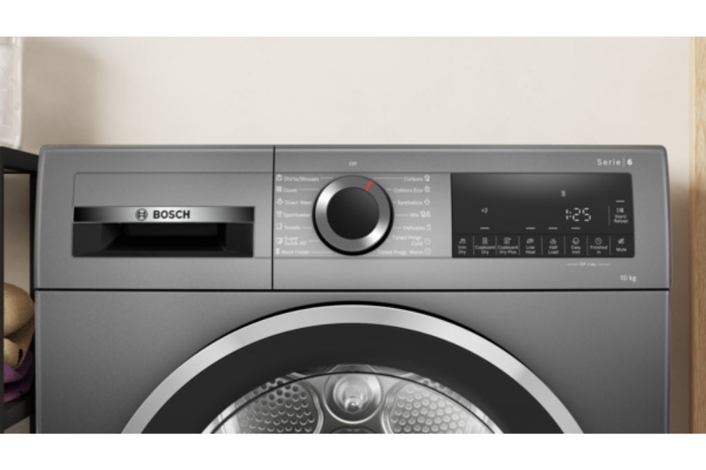 Máy sấy bơm nhiệt Bosch 10 kg WQG25303SG Màu Ghi đen