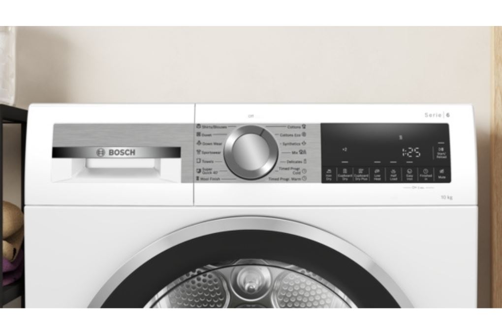 Máy sấy bơm nhiệt Bosch 10 kg WQG25302SG Màu Trắng