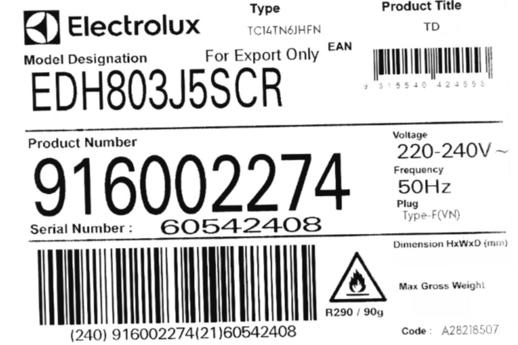 Máy sấy bơm nhiệt Electrolux 8 kg EDH803J5SCR Màu Đen