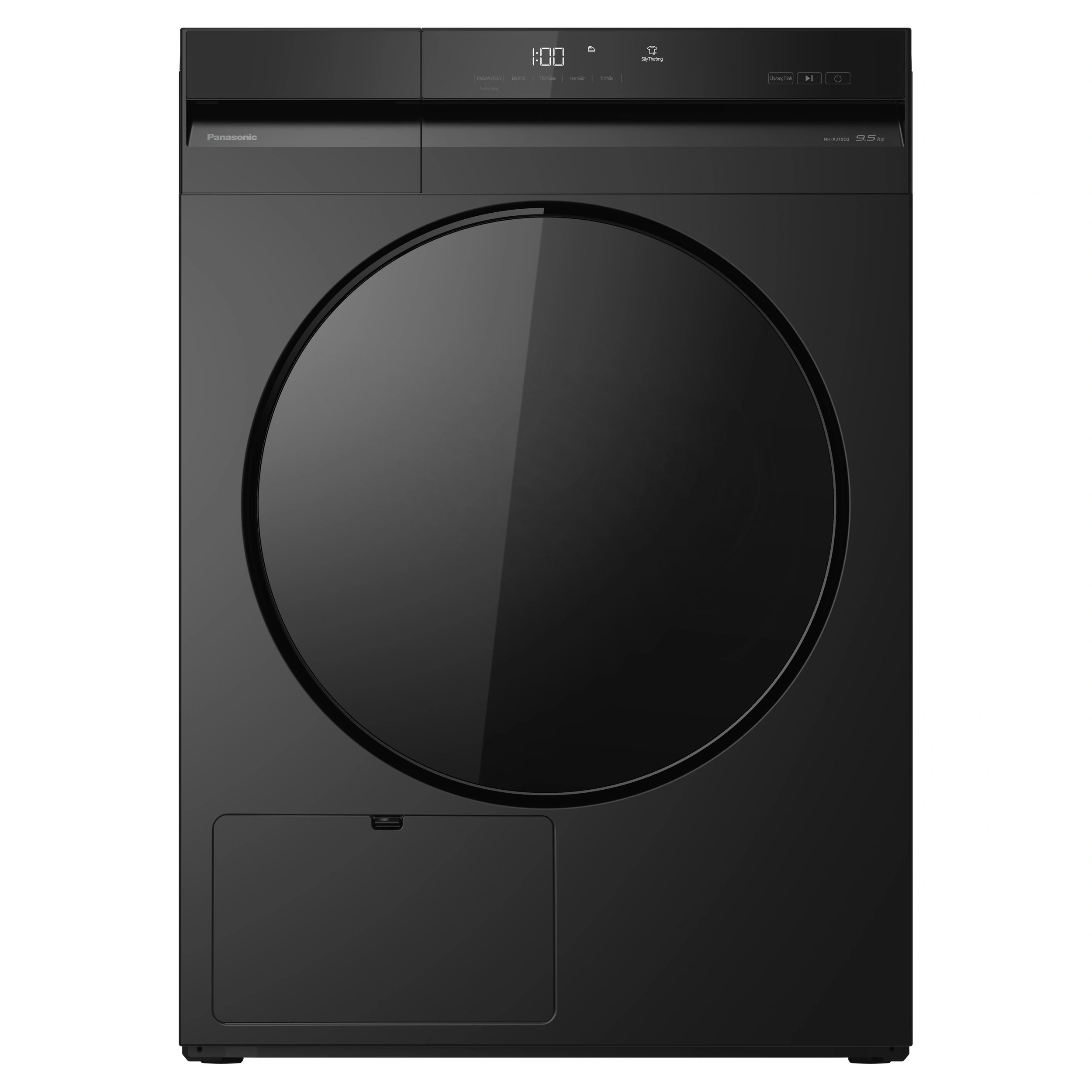 Máy sấy bơm nhiệt Panasonic 9.5kg NH-XJ19D2BVT Màu Đen